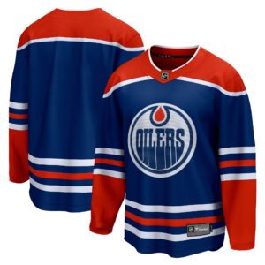 Men's Edmonton Oilers Fanatics Branded Royal Home Breakaway Blank Jersey