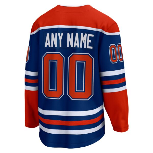 Men’s Edmonton Oilers Fanatics Branded Royal Home Breakaway Custom Jersey