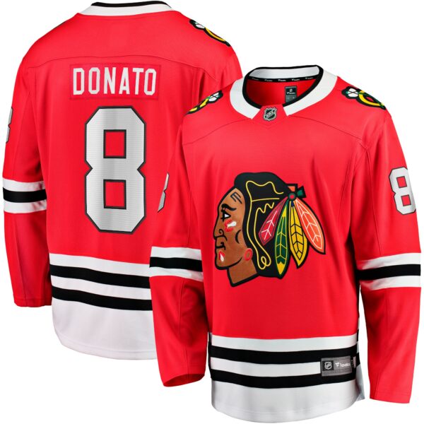 Men’s Chicago Blackhawks Ryan Donato Fanatics Branded Red Home Breakaway Jersey