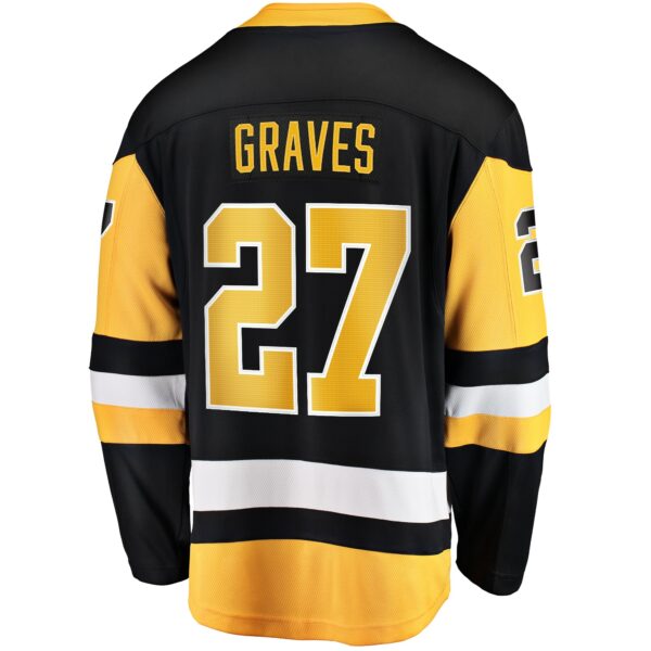 Men’s Pittsburgh Penguins Ryan Graves Fanatics Branded Black Home Breakaway Jersey