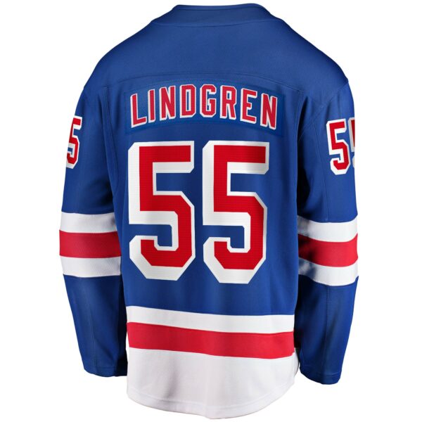 Men’s New York Rangers Ryan Lindgren Fanatics Branded Blue Home Breakaway Replica Jersey