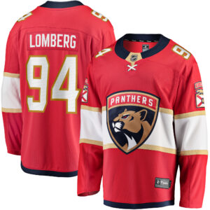 Men's Florida Panthers Ryan Lomberg Fanatics Branded Red Home Breakaway Player Jersey