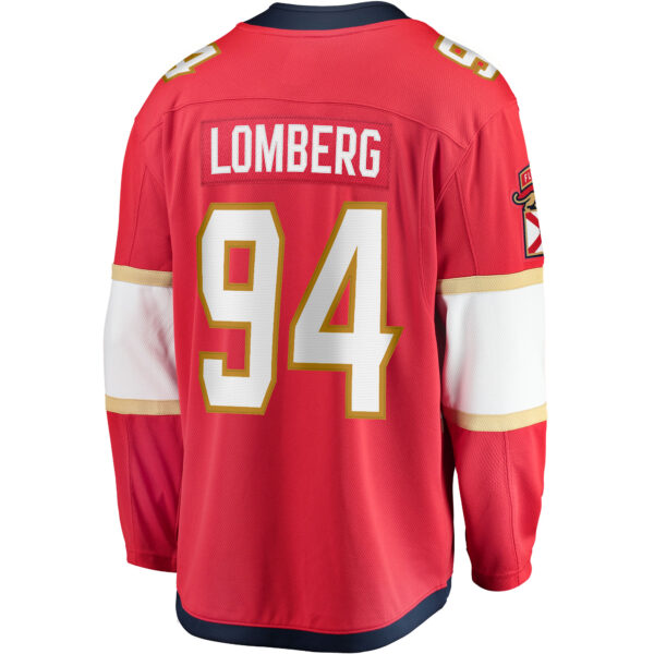 Men’s Florida Panthers Ryan Lomberg Fanatics Branded Red Home Breakaway Player Jersey