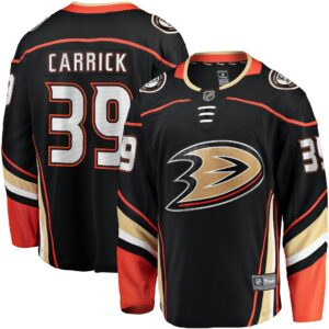 Men's Anaheim Ducks Sam Carrick Fanatics Branded Black Home Breakaway Player Jersey