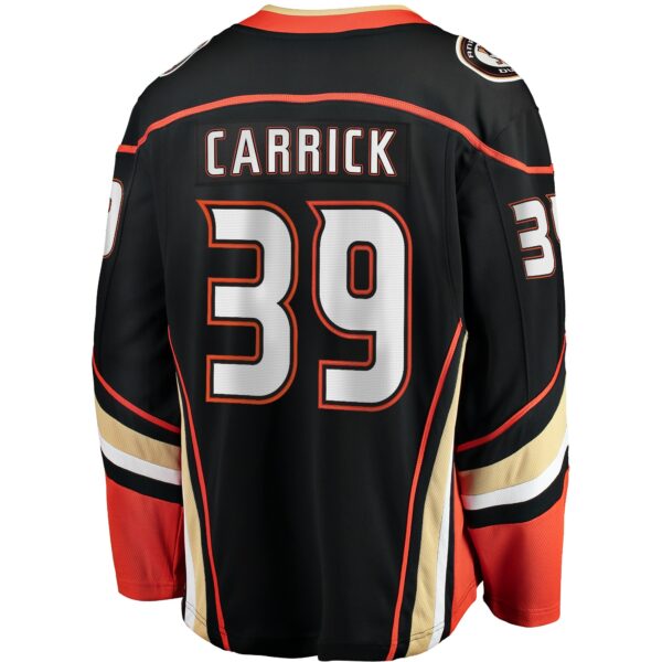 Men’s Anaheim Ducks Sam Carrick Fanatics Branded Black Home Breakaway Player Jersey