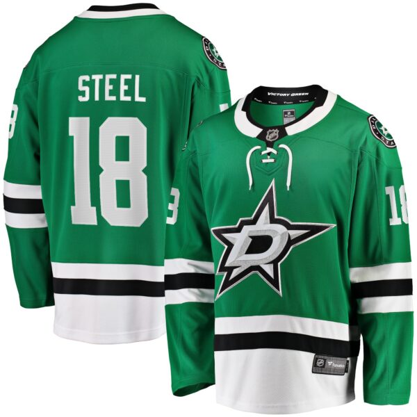 Men’s Dallas Stars Sam Steel Fanatics Branded Kelly Green Home Breakaway Jersey