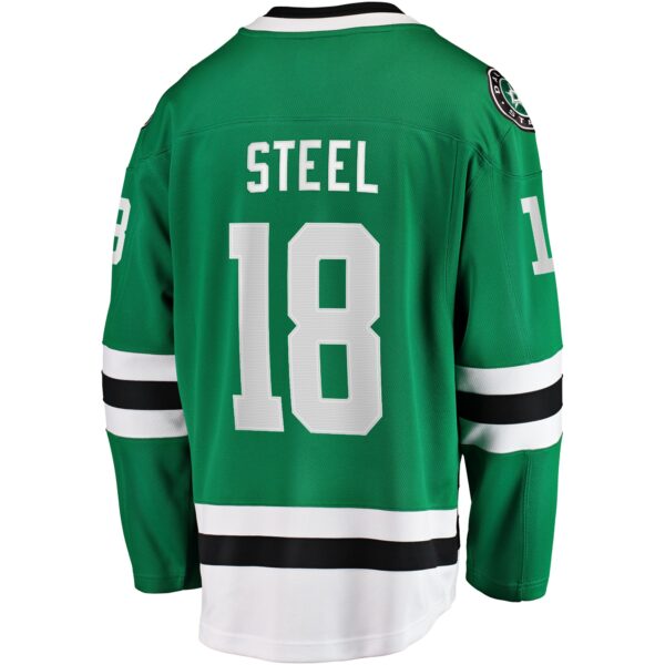 Men’s Dallas Stars Sam Steel Fanatics Branded Kelly Green Home Breakaway Jersey