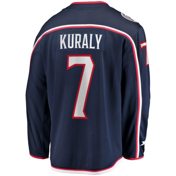 Men’s Columbus Blue Jackets Sean Kuraly Fanatics Branded Navy Home Breakaway Player Jersey