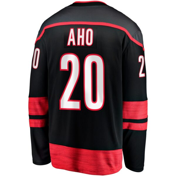 Men’s Carolina Hurricanes Sebastian Aho Fanatics Branded Black Home Premier Breakaway Player Jersey