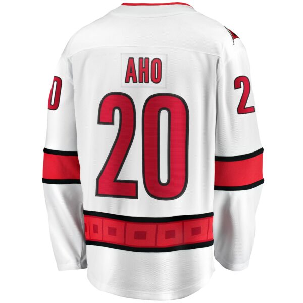 Men’s Carolina Hurricanes Sebastian Aho Fanatics Branded White Away Premier Breakaway Player Jersey