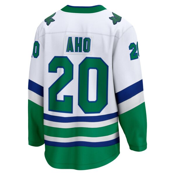 Men’s Carolina Hurricanes Sebastian Aho Fanatics Branded White Whalers Premier Breakaway Jersey