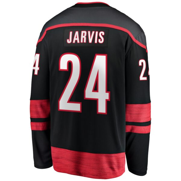 Men’s Carolina Hurricanes Seth Jarvis Fanatics Branded Black Home Breakaway Jersey