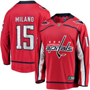 Men's Washington Capitals Sonny Milano Fanatics Branded Red Home Breakaway Jersey