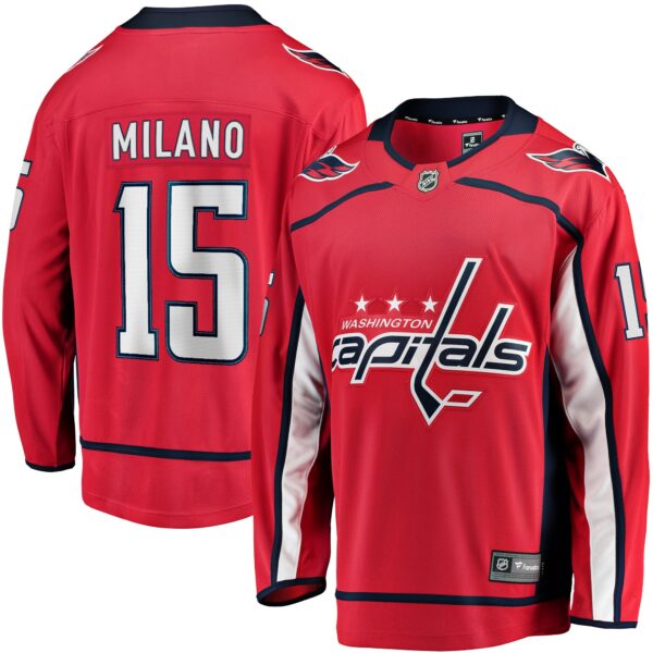 Men’s Washington Capitals Sonny Milano Fanatics Branded Red Home Breakaway Jersey