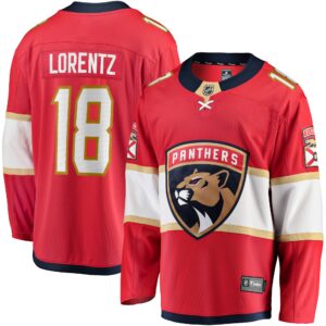 Men's Florida Panthers Steven Lorentz Fanatics Branded Red Home Breakaway Jersey