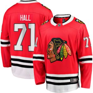 Men's Chicago Blackhawks Taylor Hall Fanatics Branded Red Home Breakaway Player Jersey