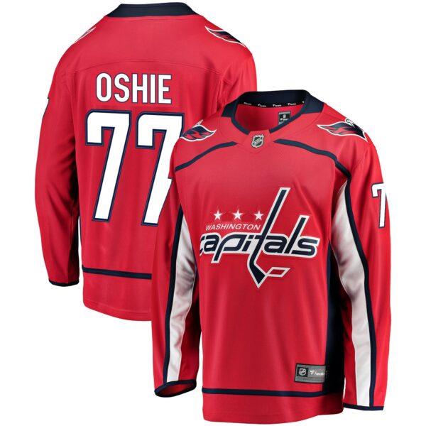 Men’s Fanatics Branded TJ Oshie Red Washington Capitals Breakaway Jersey