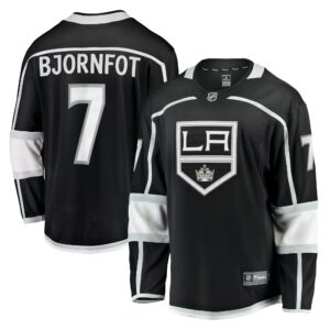 Men's Los Angeles Kings Tobias Bjornfot Fanatics Branded Black Home Breakaway Player Jersey