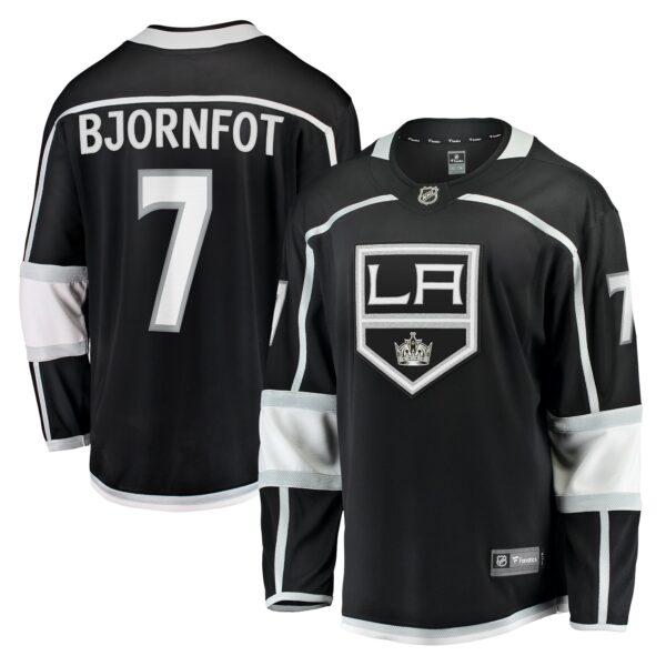 Men’s Los Angeles Kings Tobias Bjornfot Fanatics Branded Black Home Breakaway Player Jersey