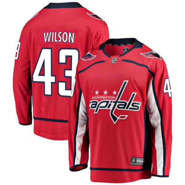 Men’s Washington Capitals Tom Wilson Fanatics Branded Red Home Breakaway Player Jersey