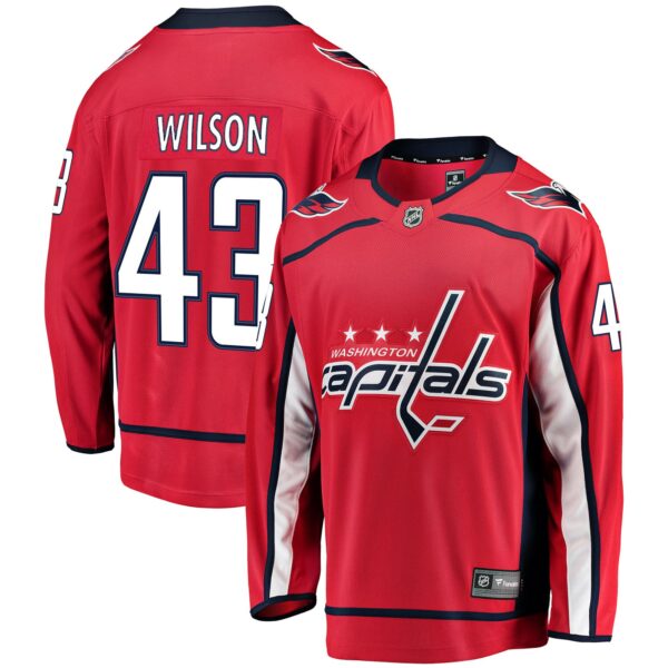 Men’s Washington Capitals Tom Wilson Fanatics Branded Red Home Premier Breakaway Player Jersey