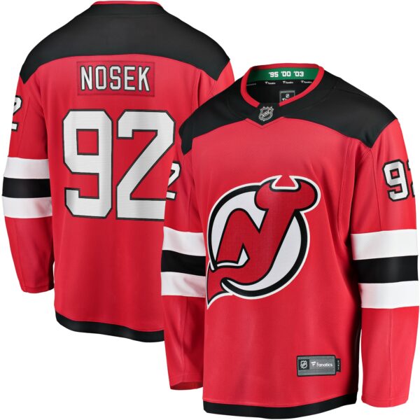 Men’s New Jersey Devils Tomas Nosek Fanatics Branded Red Home Breakaway Jersey