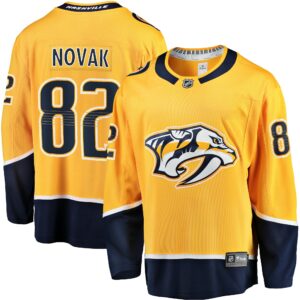 Men's Nashville Predators Tommy Novak Fanatics Branded Gold Home Breakaway Jersey