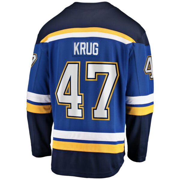 Men’s St. Louis Blues Torey Krug Fanatics Branded Blue Home Premier Breakaway Player Jersey