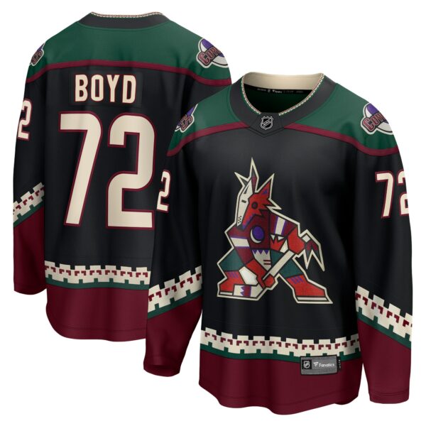 Men’s Arizona Coyotes Travis Boyd Fanatics Branded Black Home Breakaway Player Jersey