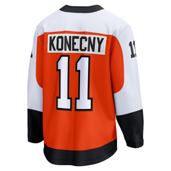 Men’s Philadelphia Flyers Travis Konecny Fanatics Branded Burnt Orange Home Premier Breakaway Player Jersey