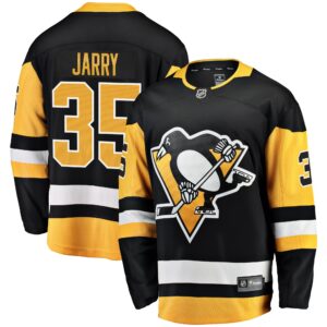 Men's Pittsburgh Penguins Tristan Jarry Fanatics Branded Black Home Breakaway Player Jersey