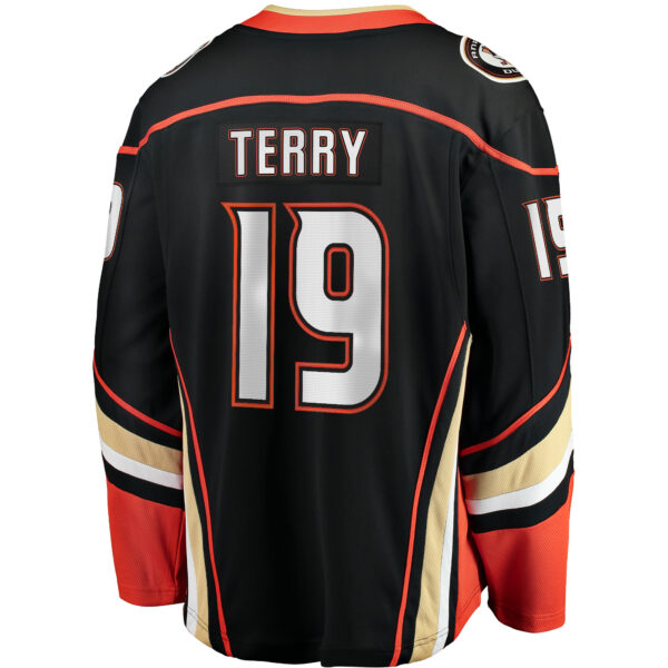 Men’s Anaheim Ducks Troy Terry Fanatics Branded Black Home Team Breakaway Player Jersey