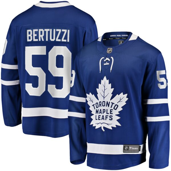 Men’s Toronto Maple Leafs Tyler Bertuzzi Fanatics Branded Blue Home Breakaway Jersey