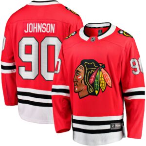 Men's Chicago Blackhawks Tyler Johnson Fanatics Branded Red Home Team Breakaway Player Jersey