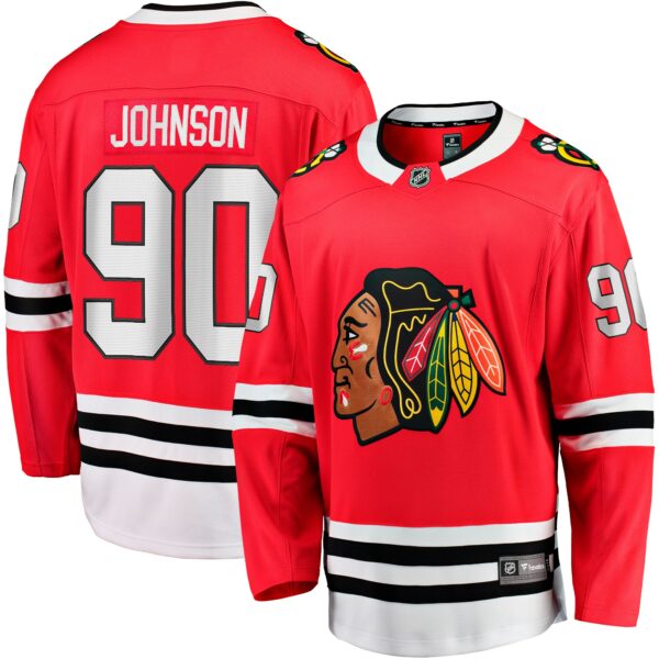 Men’s Chicago Blackhawks Tyler Johnson Fanatics Branded Red Home Team Breakaway Player Jersey