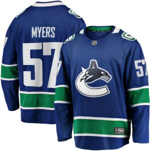 Men's Vancouver Canucks Tyler Myers Fanatics Branded Blue Home Breakaway Player Jersey