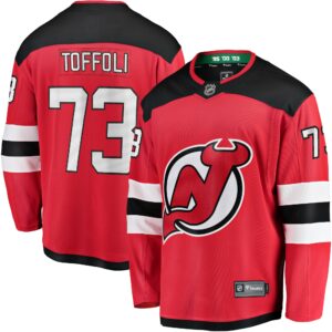 Men's New Jersey Devils Tyler Toffoli Fanatics Branded Red Home Breakaway Player Jersey