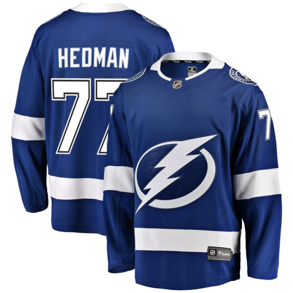 Men’s Tampa Bay Lightning Victor Hedman Fanatics Branded Blue Home Premier Breakaway Player Jersey