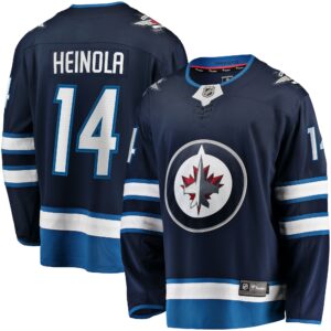 Men's Winnipeg Jets Ville Heinola Fanatics Branded Navy Home Breakaway Player Jersey