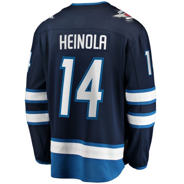 Men’s Winnipeg Jets Ville Heinola Fanatics Branded Navy Home Breakaway Player Jersey