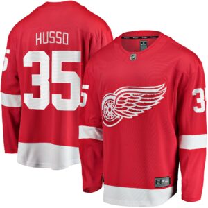 Men's Detroit Red Wings Ville Husso Fanatics Branded Red Home Breakaway Player Jersey