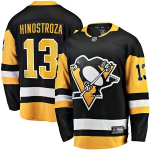 Men's Pittsburgh Penguins Vinnie Hinostroza Fanatics Branded Black Home Breakaway Jersey