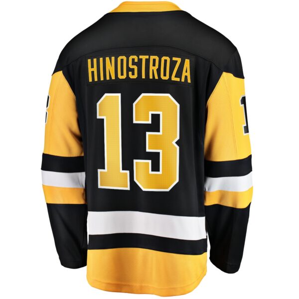 Men’s Pittsburgh Penguins Vinnie Hinostroza Fanatics Branded Black Home Breakaway Jersey