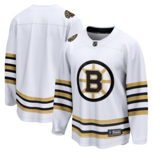 Men's Boston Bruins Fanatics Branded White 100th Anniversary Premier Breakaway Jersey