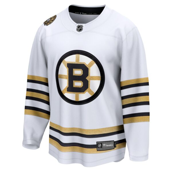 Men’s Boston Bruins  Fanatics Branded White 100th Anniversary Premier Breakaway Jersey