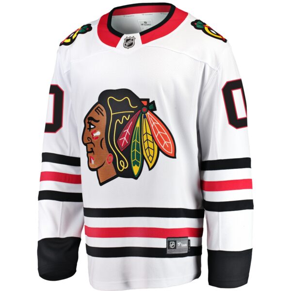 Men’s Chicago Blackhawks Fanatics Branded White Away Breakaway Custom Jersey