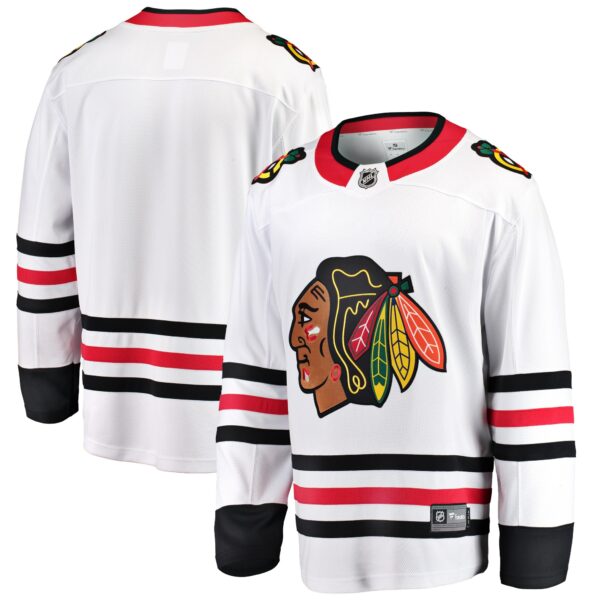 Men’s Chicago Blackhawks Fanatics Branded White Breakaway Away Jersey