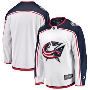 Men's Columbus Blue Jackets Fanatics Branded White Breakaway Away Jersey