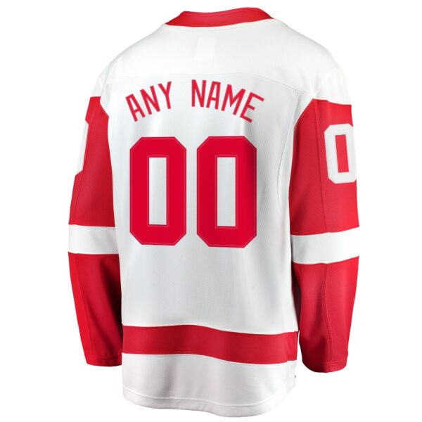 Men’s Detroit Red Wings Fanatics Branded White Away Breakaway Custom Jersey