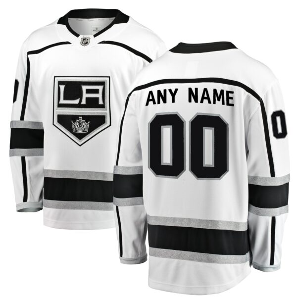 Men’s Los Angeles Kings Fanatics Branded White Away Breakaway Custom Jersey